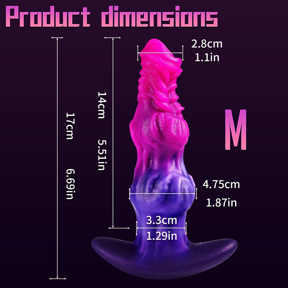 Pink Fantasy Horse Knot Huge Anal Dildo