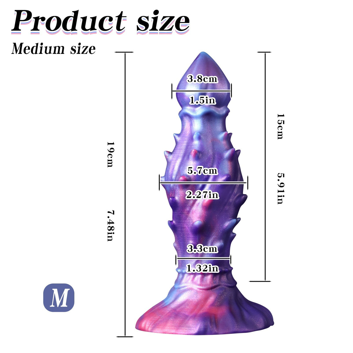 10 Inch Purple Fantasy Spiked Huge Anal Dildo