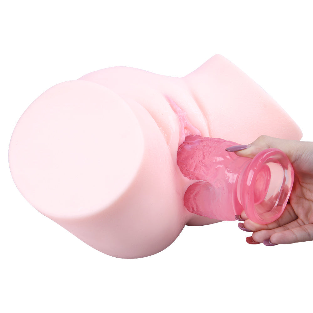 20 cm Long Pink Jelly Double Penetration Dildo