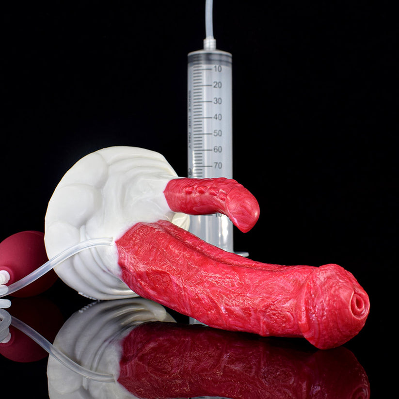 8 Inch Double Penetration Ejaculating Horse Dildo