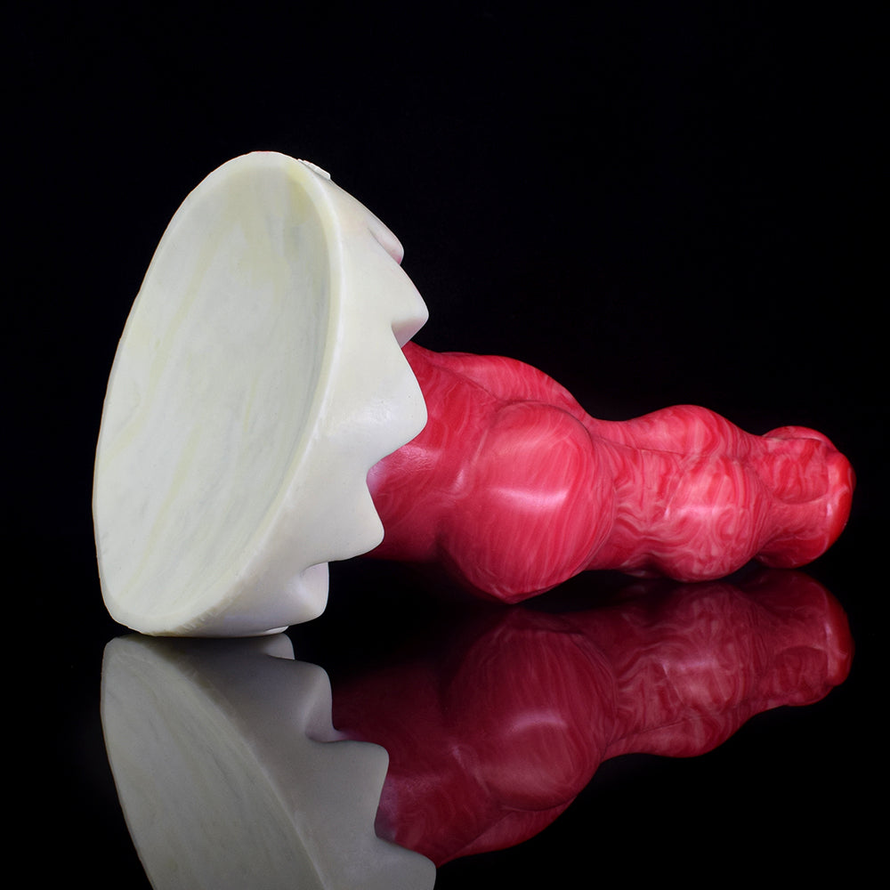 22.9 cm Double Knot Red Dog Dildo