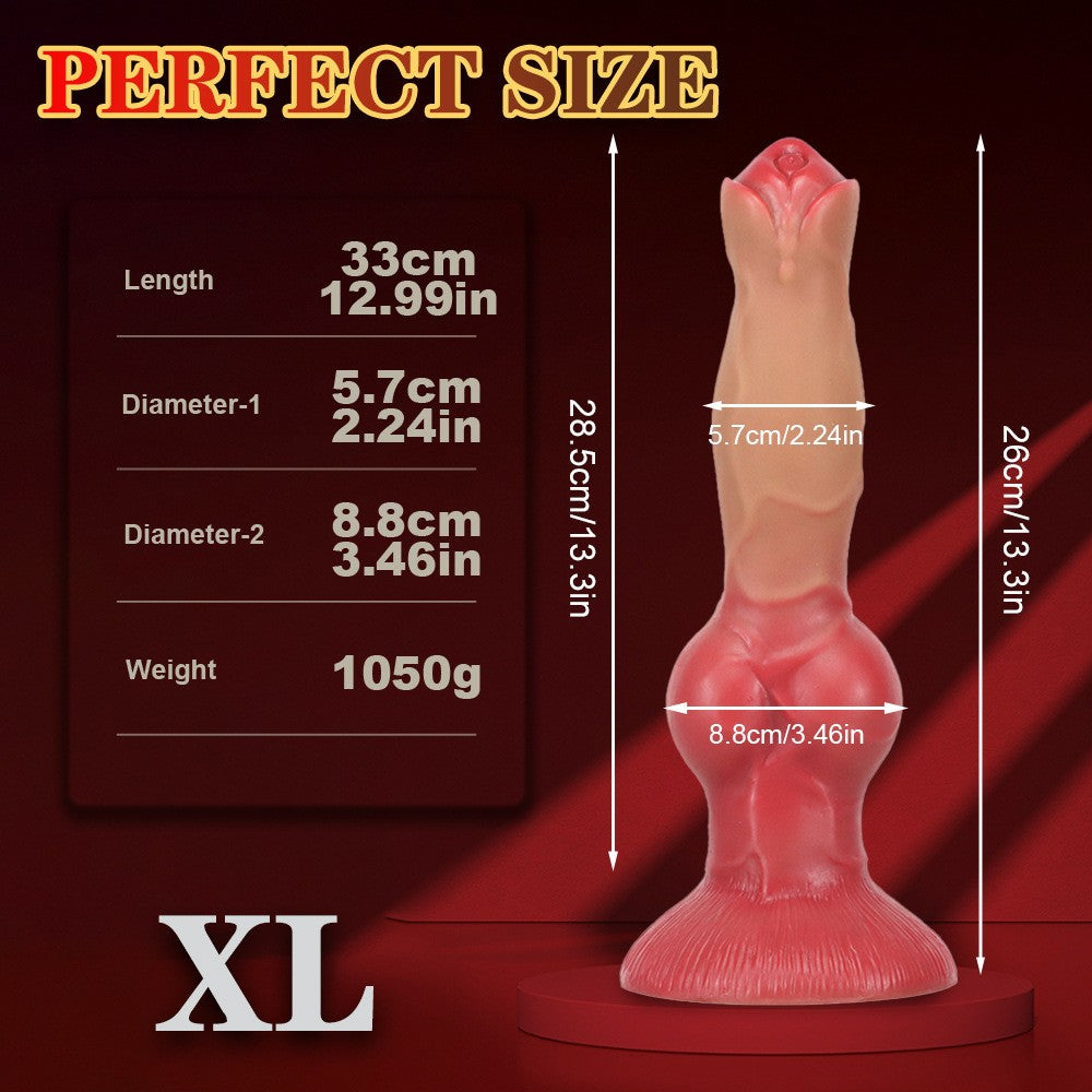 Fantasy Silicone 4 Size Knot Dog Dildo