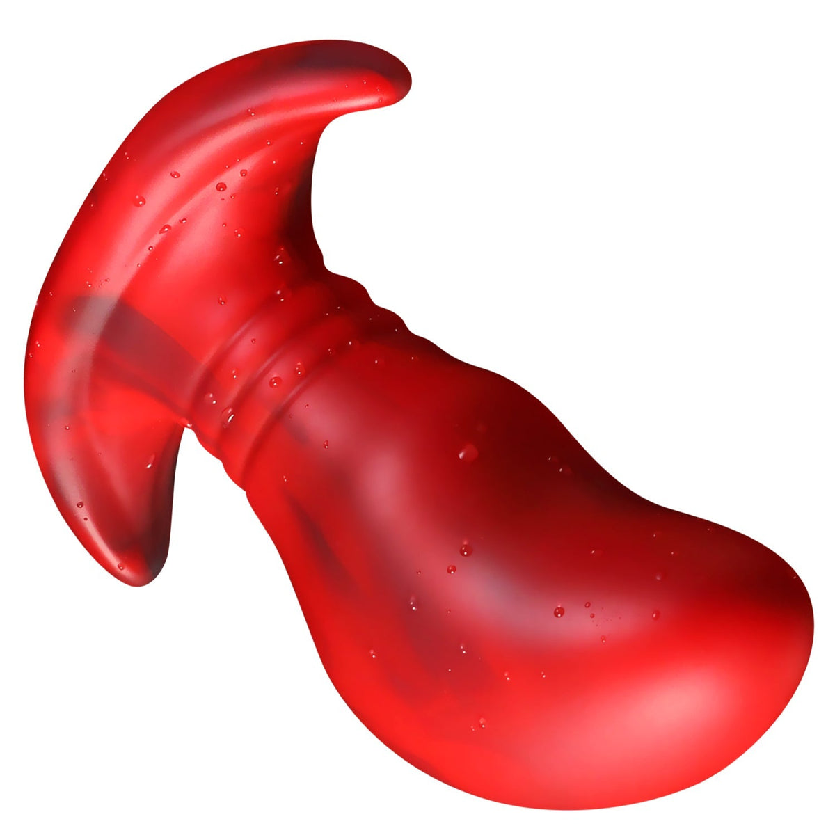 Red Silicone Curved Huge Butt Plug Kit