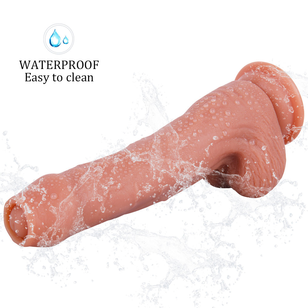 Sliding Foreskin Dildo 21 cm Realistic Strap On