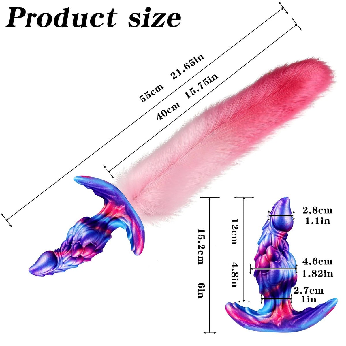 Fantasy Dragon Tail Textured Curved Butt Plug