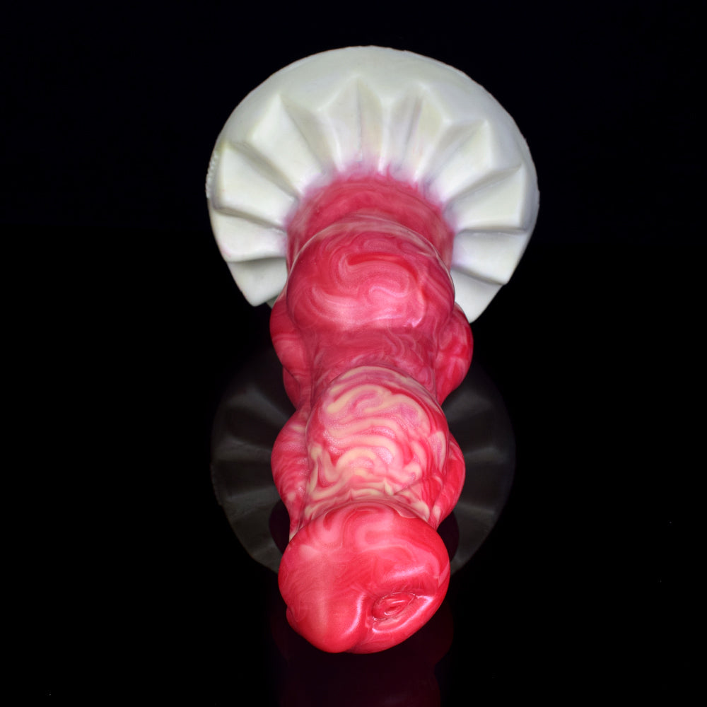 22.9 cm Double Knot Red Dog Dildo