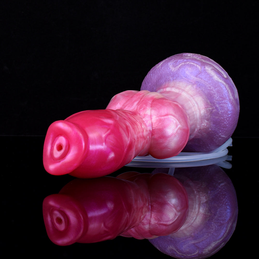 Pink Soft Knotted Ejaculating Dog Dildo