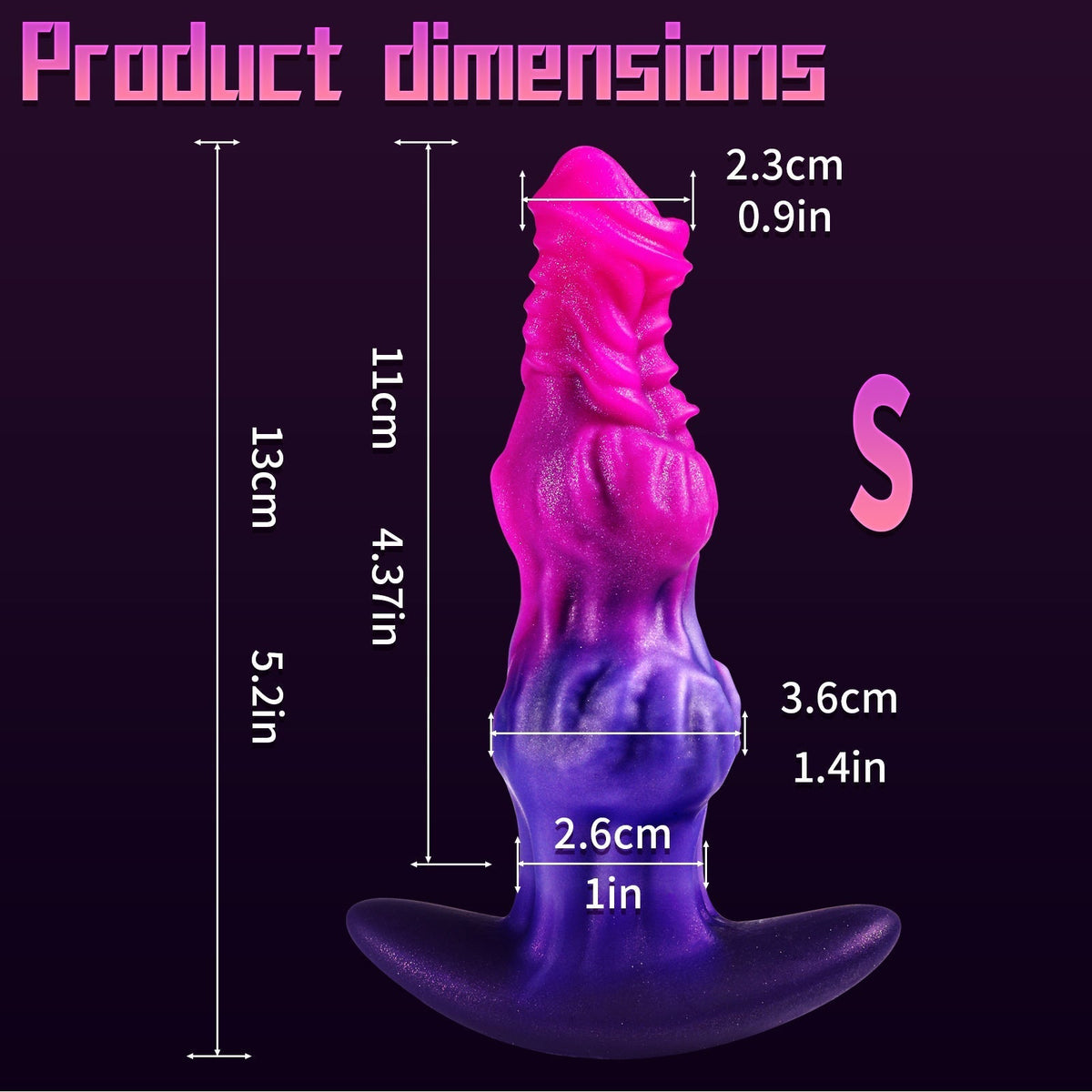 Pink Fantasy Horse Knot Huge Anal Dildo