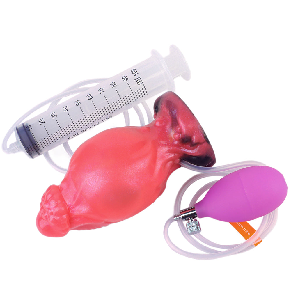 12.7 cm Strong Red Cum Inflatable Dildo