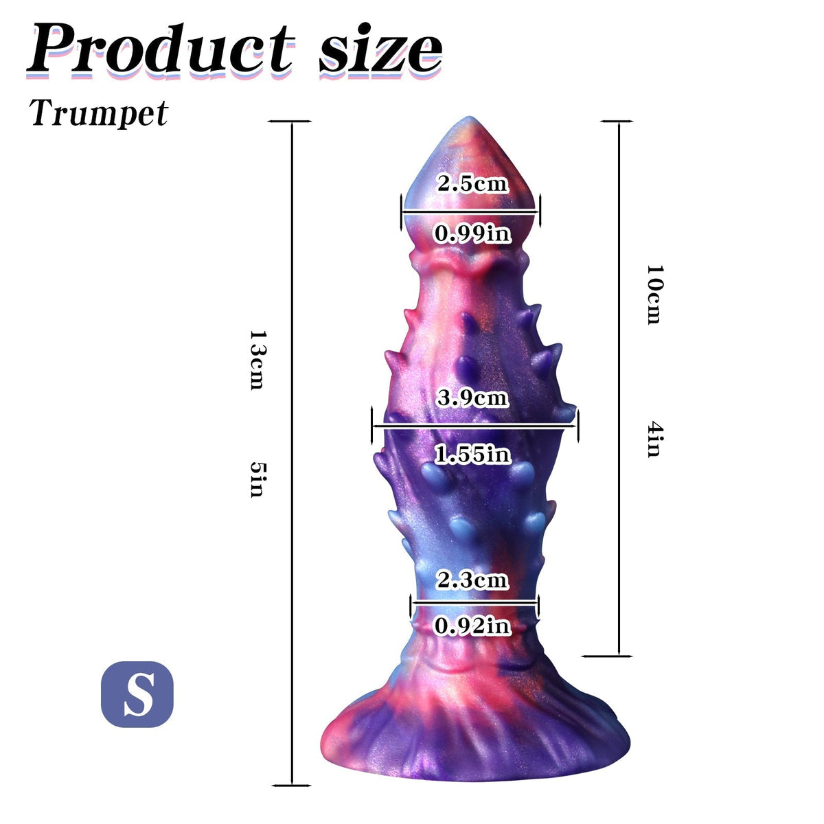 10 Inch Purple Fantasy Spiked Huge Anal Dildo