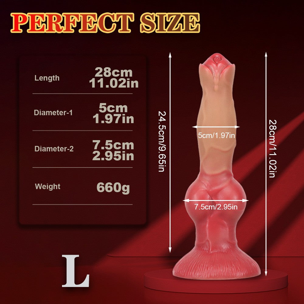 Fantasy Silicone 4 Size Knot Dog Dildo