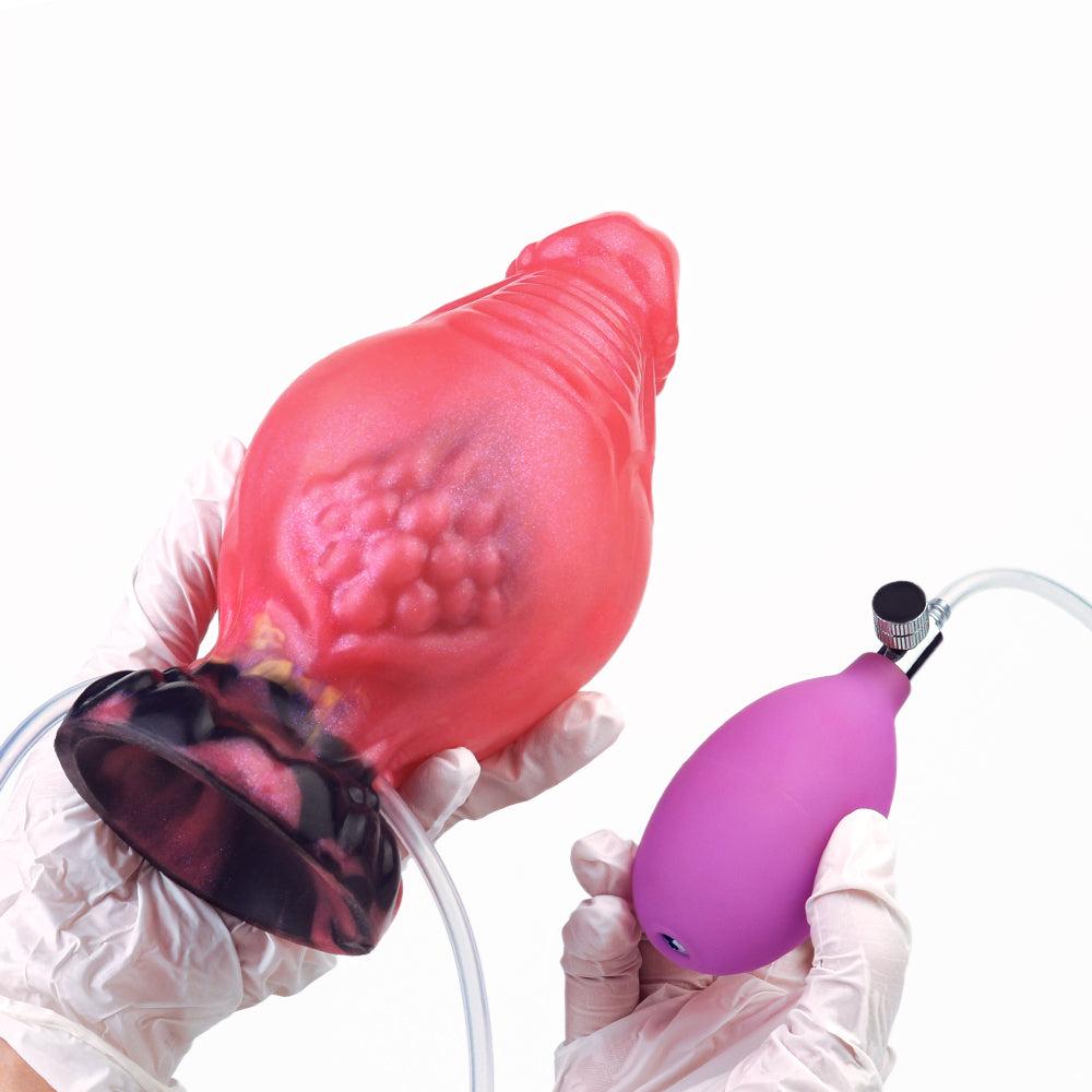 12.7 cm Strong Red Cum Inflatable Dildo