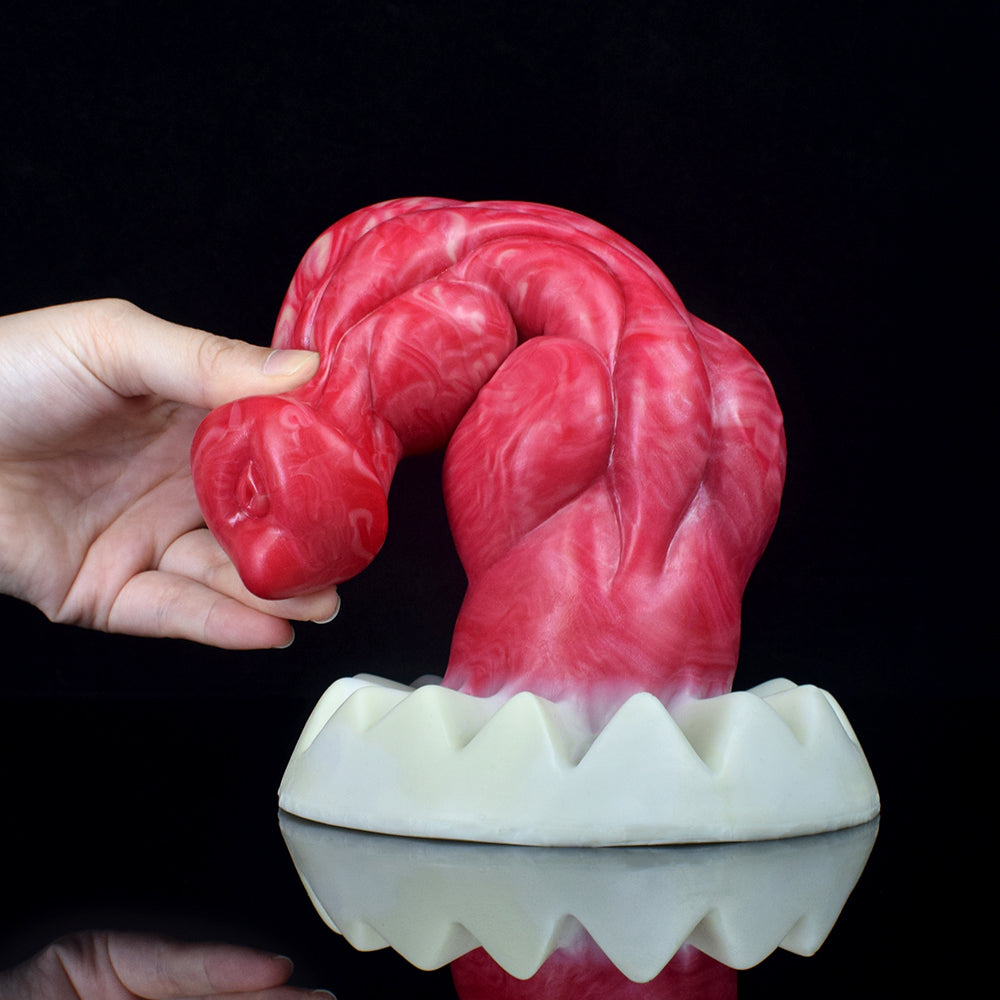 22.9 cm Double Knot Red Dog Dildo