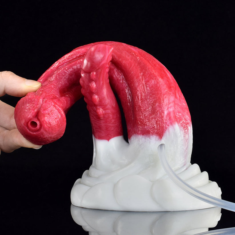 8 Inch Double Penetration Ejaculating Horse Dildo