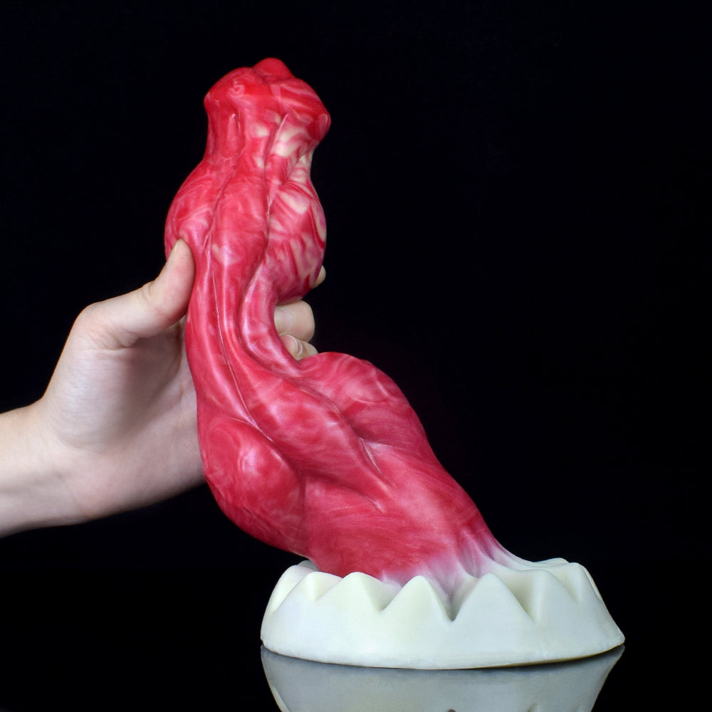 22.9 cm Double Knot Red Dog Dildo