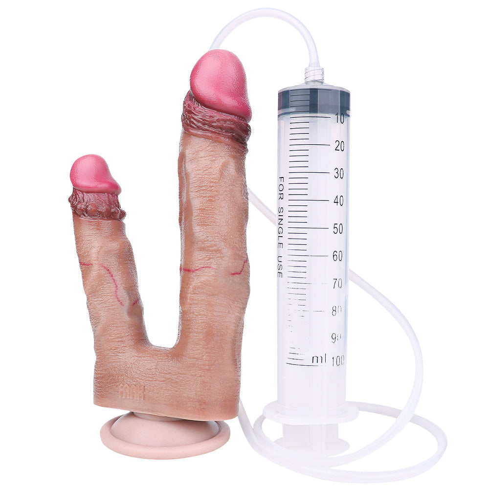 Realistic Squirting Double Penetration Dildo With Veins