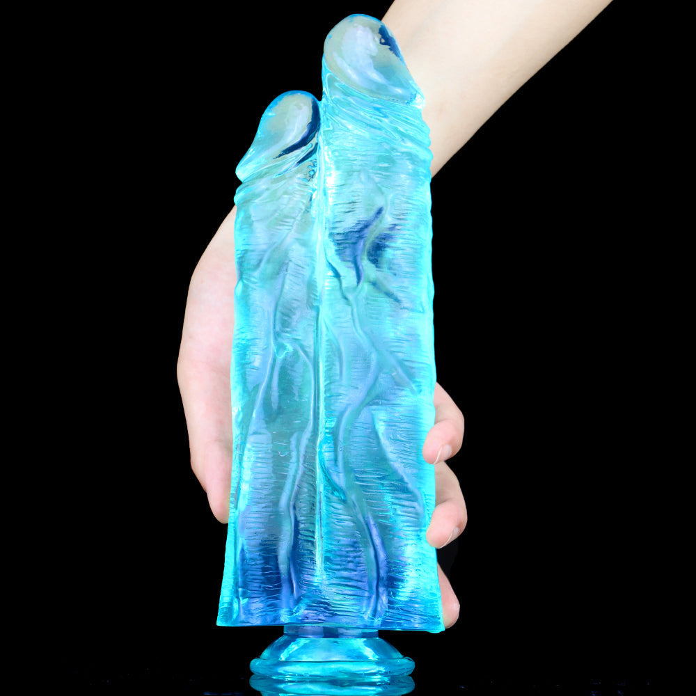 25.4 cm Large Jelly Double Penetration Dildo