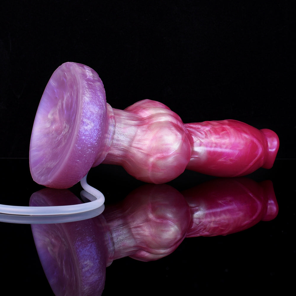 Pink Soft Knotted Ejaculating Dog Dildo