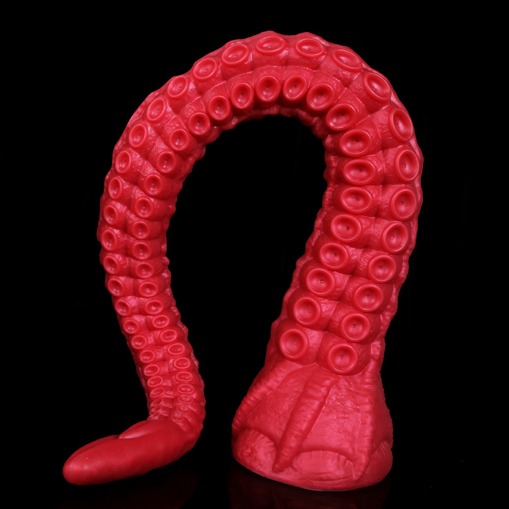 21 Inch Red Long Fantasy Octopus Tentacle Dildo