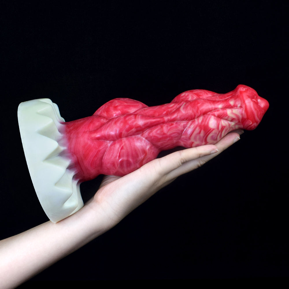 22.9 cm Double Knot Red Dog Dildo
