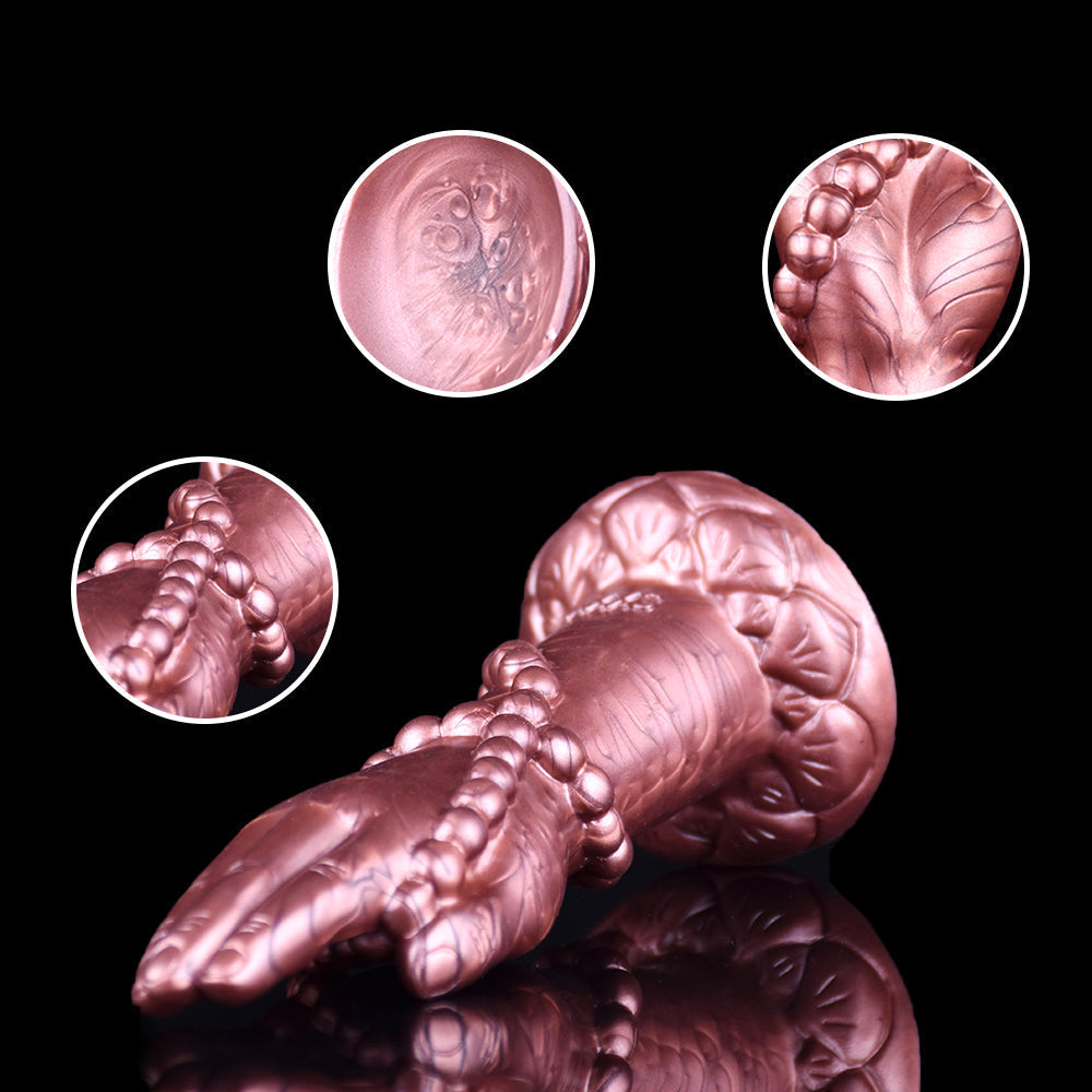 6.1 Inch Rose Beaded Textured Hand Fist Dildo
