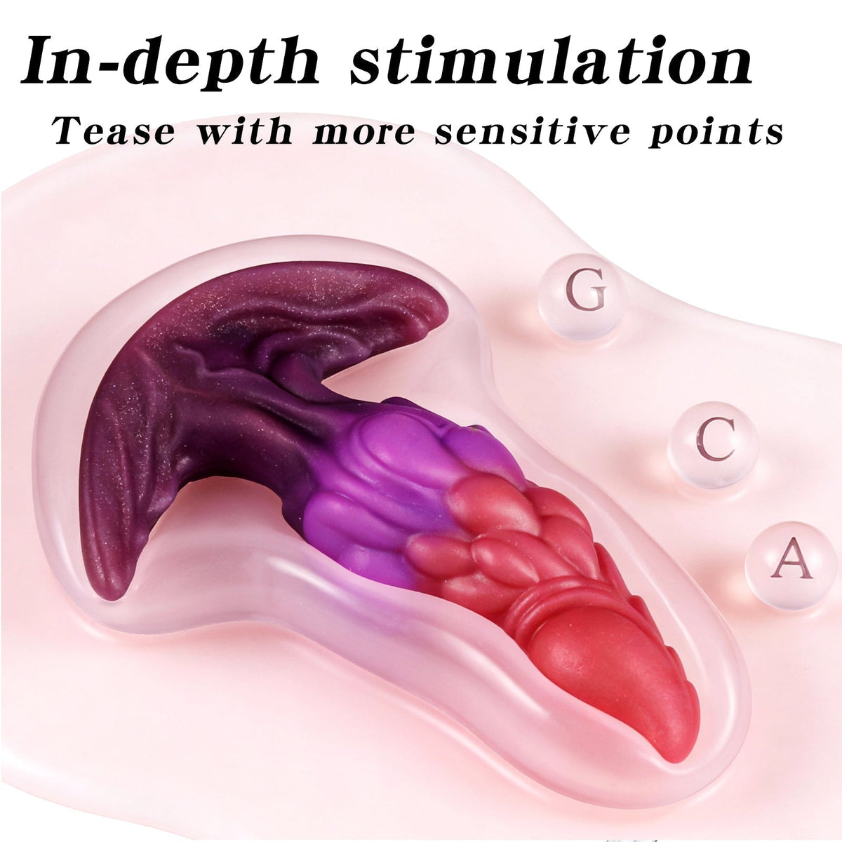 Fantasy Dragon Tail Textured Curved Butt Plug