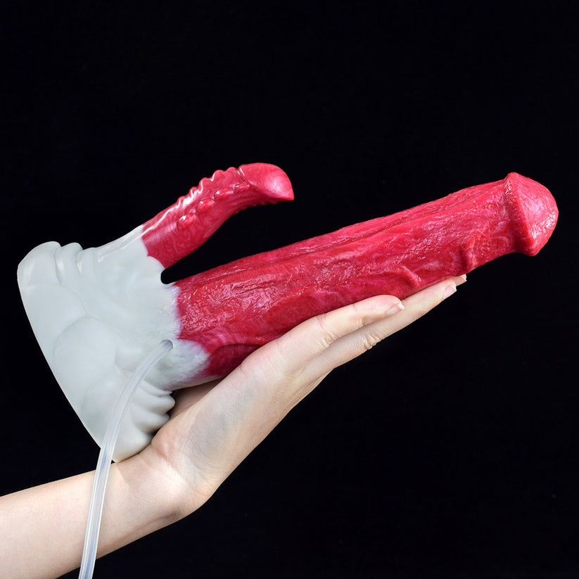 8 Inch Double Penetration Ejaculating Horse Dildo