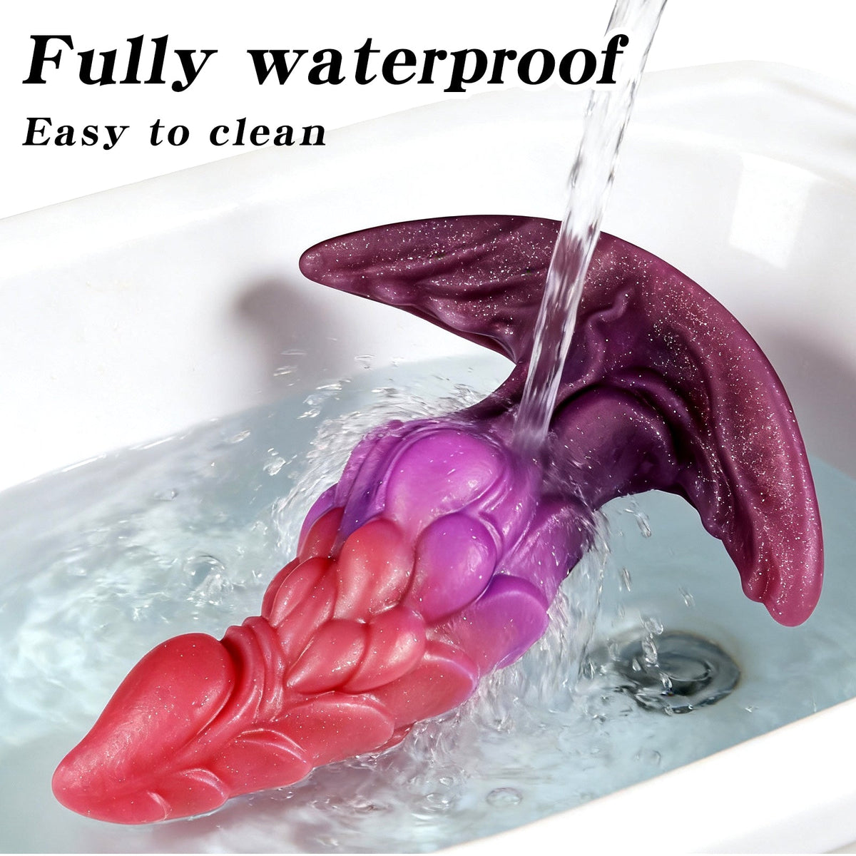 Fantasy Dragon Tail Textured Curved Butt Plug