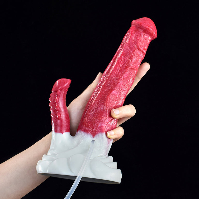 8 Inch Double Penetration Ejaculating Horse Dildo