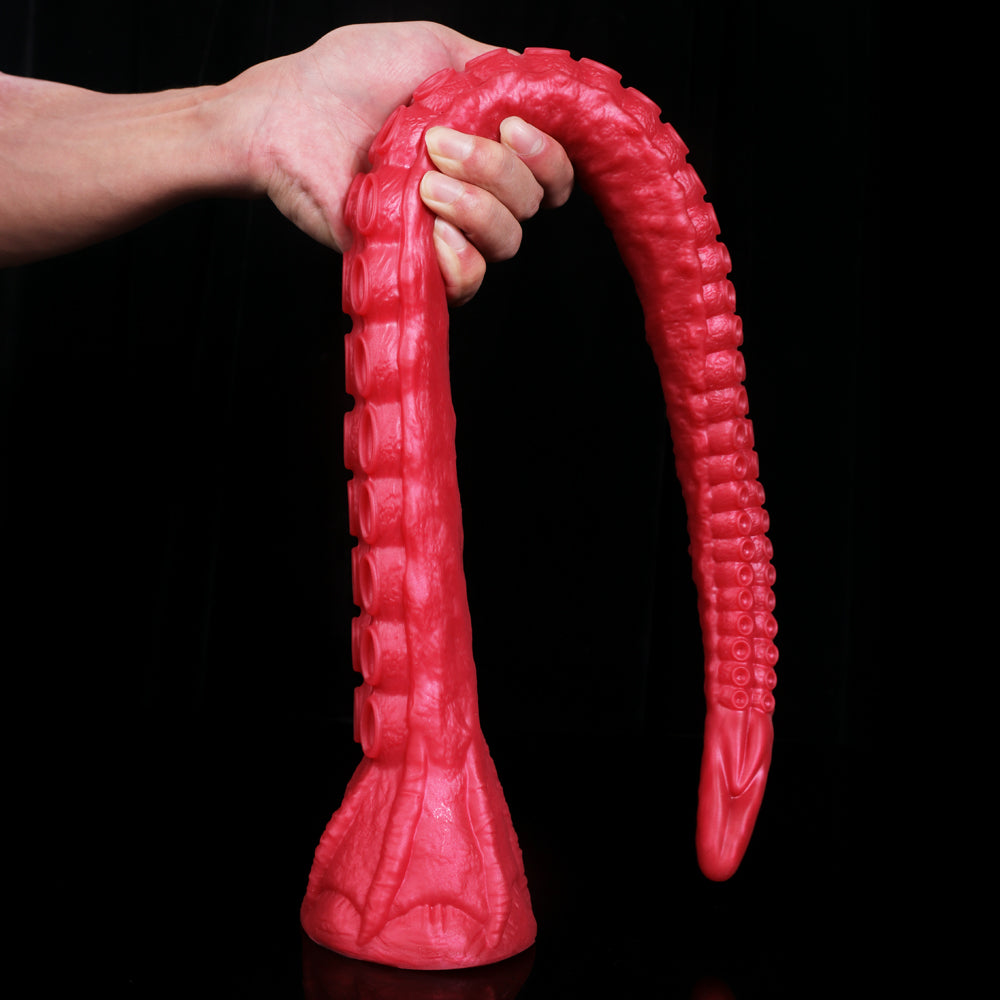 21 Inch Red Long Fantasy Octopus Tentacle Dildo