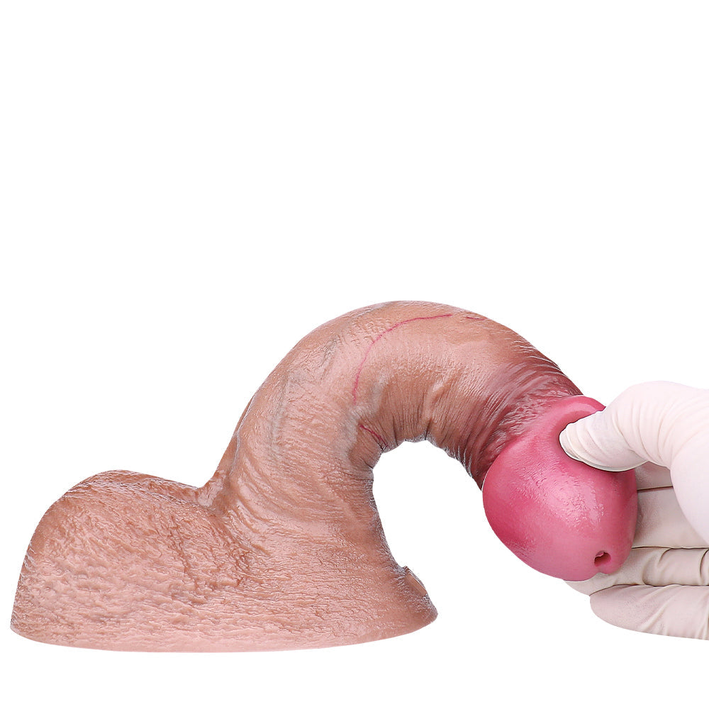 18cm Curved Squirting Dual Density Realistic Dildo