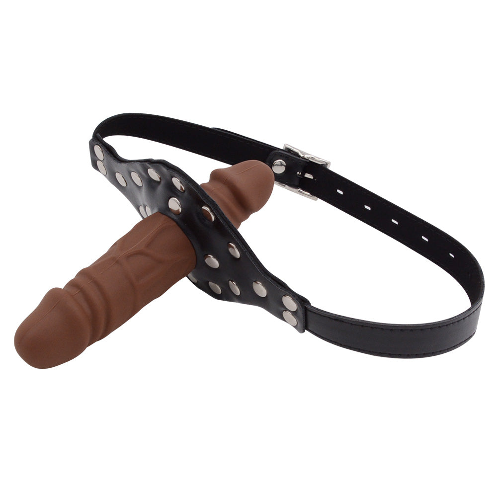 BDSM Double Head Face Dildo Gag