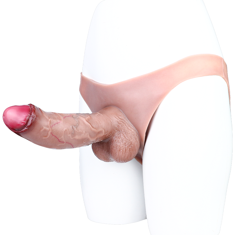 17.8 cm Briefs Silicone Hollow strap on Dildo