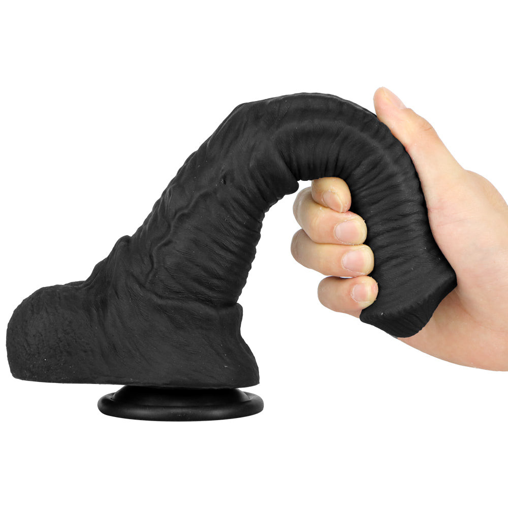 Black Realistic Ball Horse Cock Dildo
