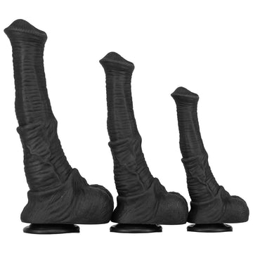 Black Realistic Ball Horse Cock Dildo