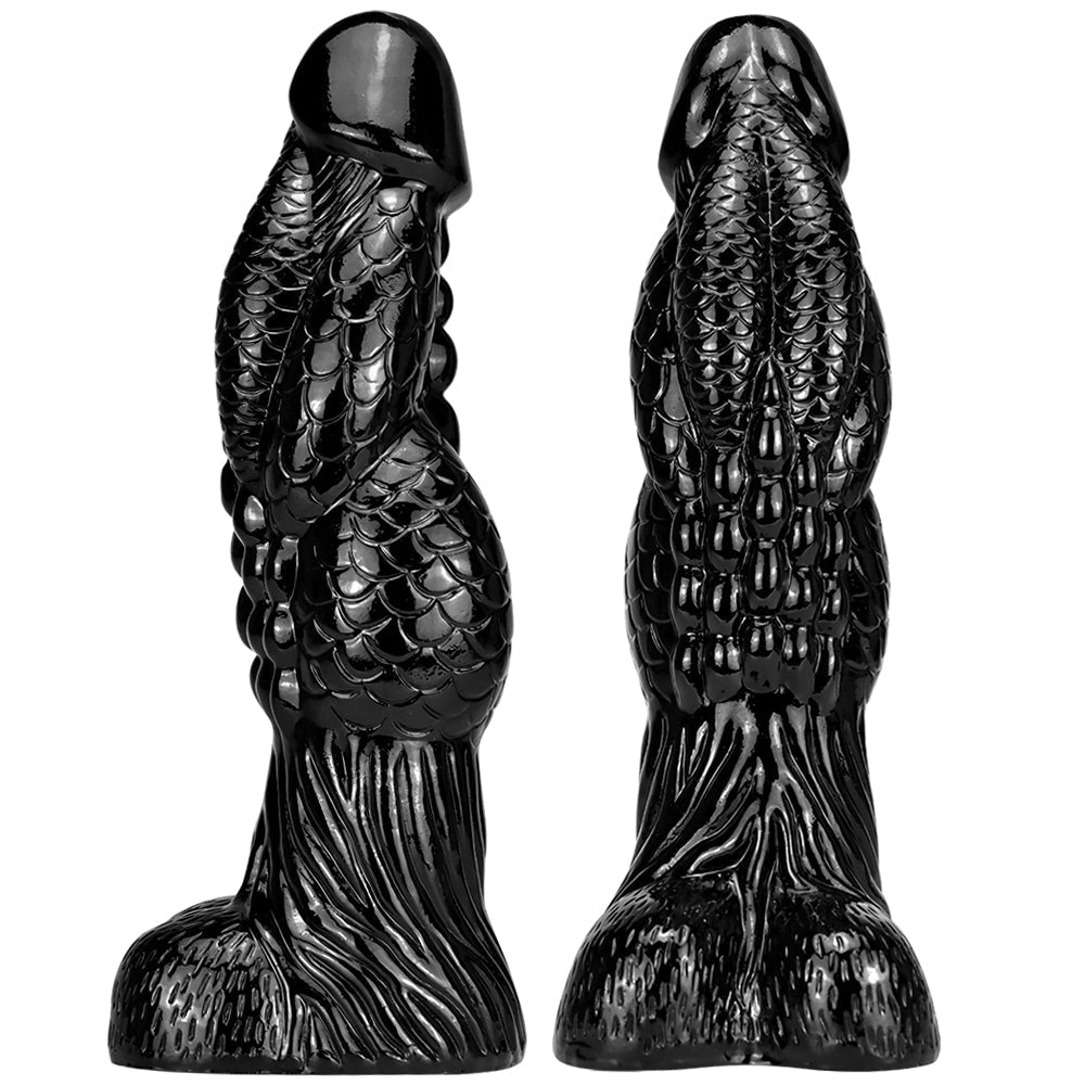 35.6 cm Black Huge Fantasy Texture Dragon Dildo