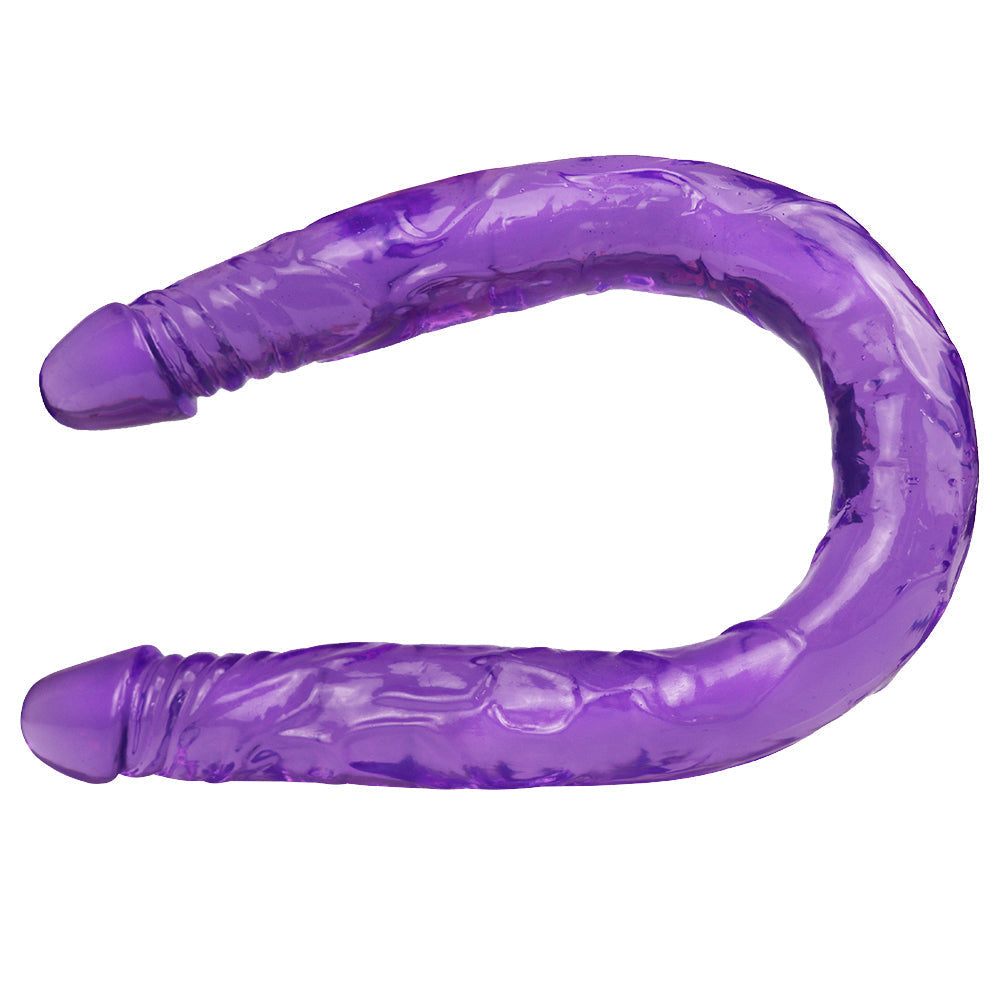 21.5 Inch Purple Lesbian Double Ended Dildo
