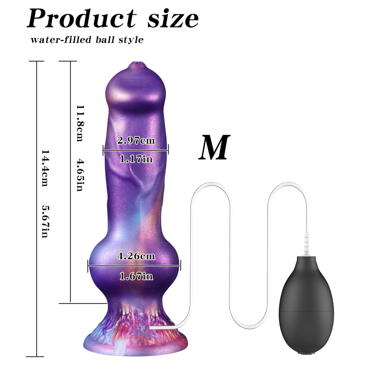 Purple Fantasy Silicone Knot Dog Squirting Dildo