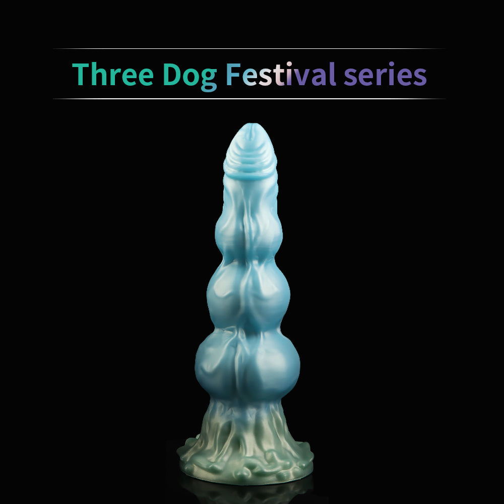 22.9 cm Three Knot Macarons Fantasy Dog Dildo
