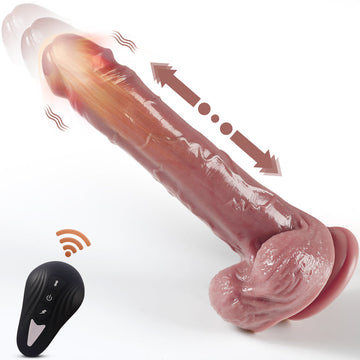 20.3 cm Flesh Silicone Realistic Thrusting Dildo