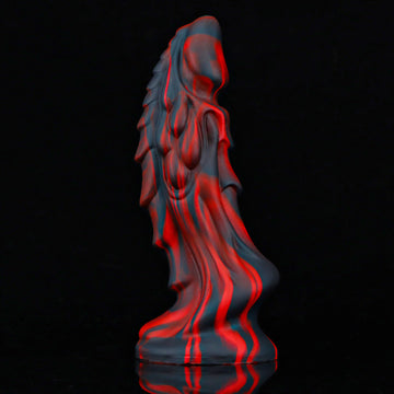 Black And Red Fantasy Dragon Tapered  Dildo
