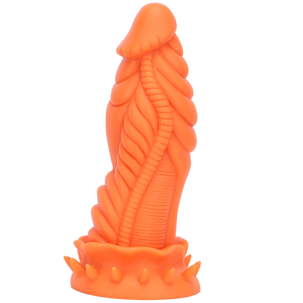 6.5 Inch Small Girthy Dragon Textured Curved Dildo