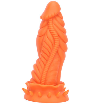 6.5 Inch Small Girthy Dragon Textured Curved Dildo