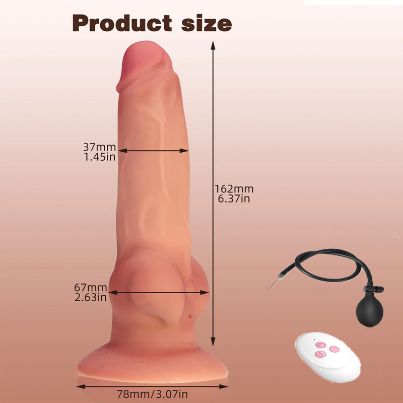 6 Inch Small Knot Inflatable Vibrating Anal Dildo