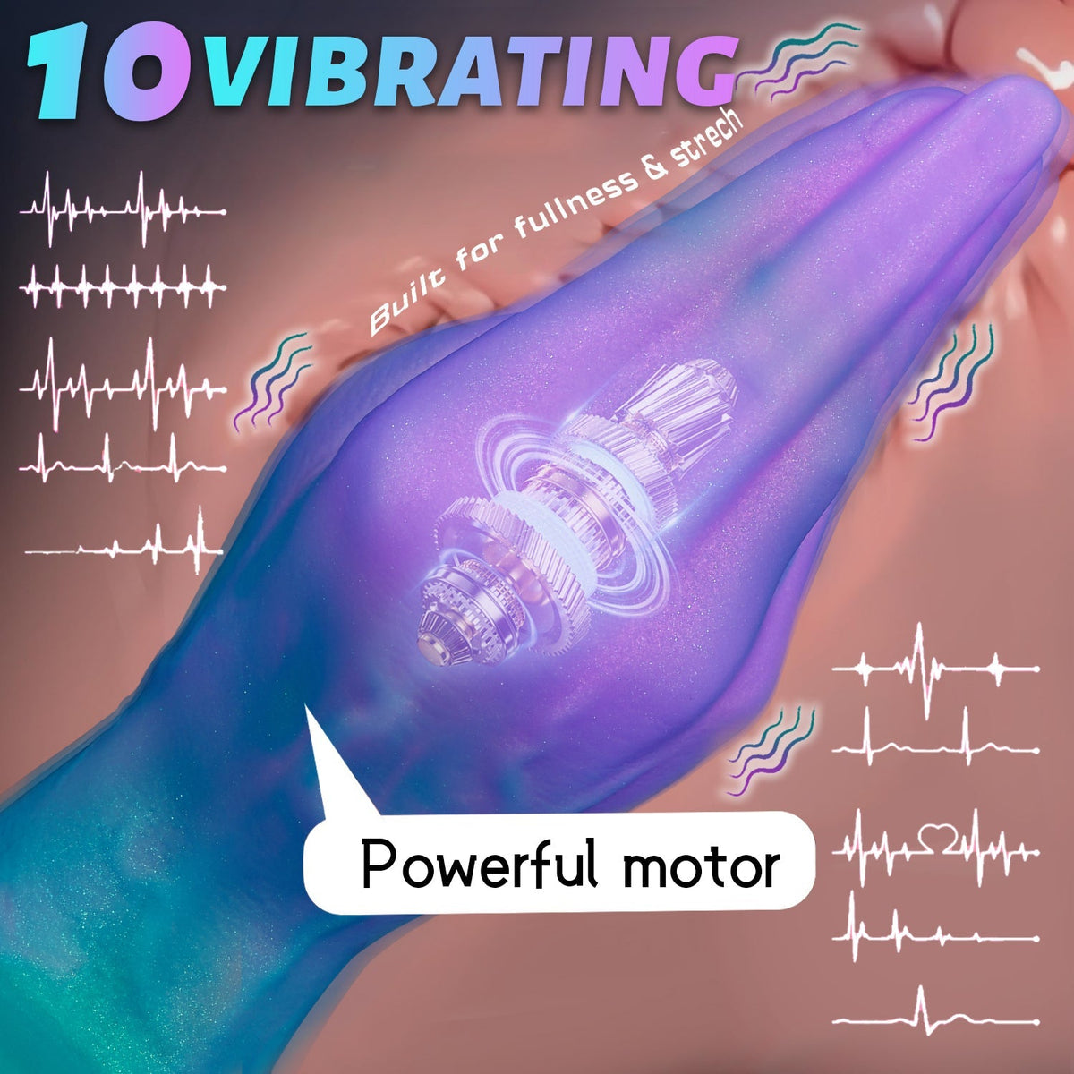 Fist Silicone Vibrating Wearable Anal Plug