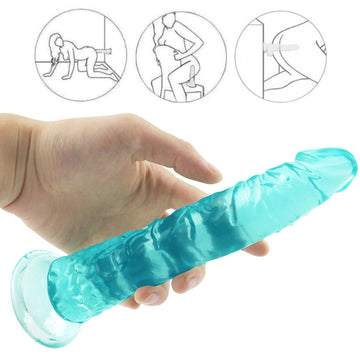 8 Inch Green Jelly Tapered Anal Dildo
