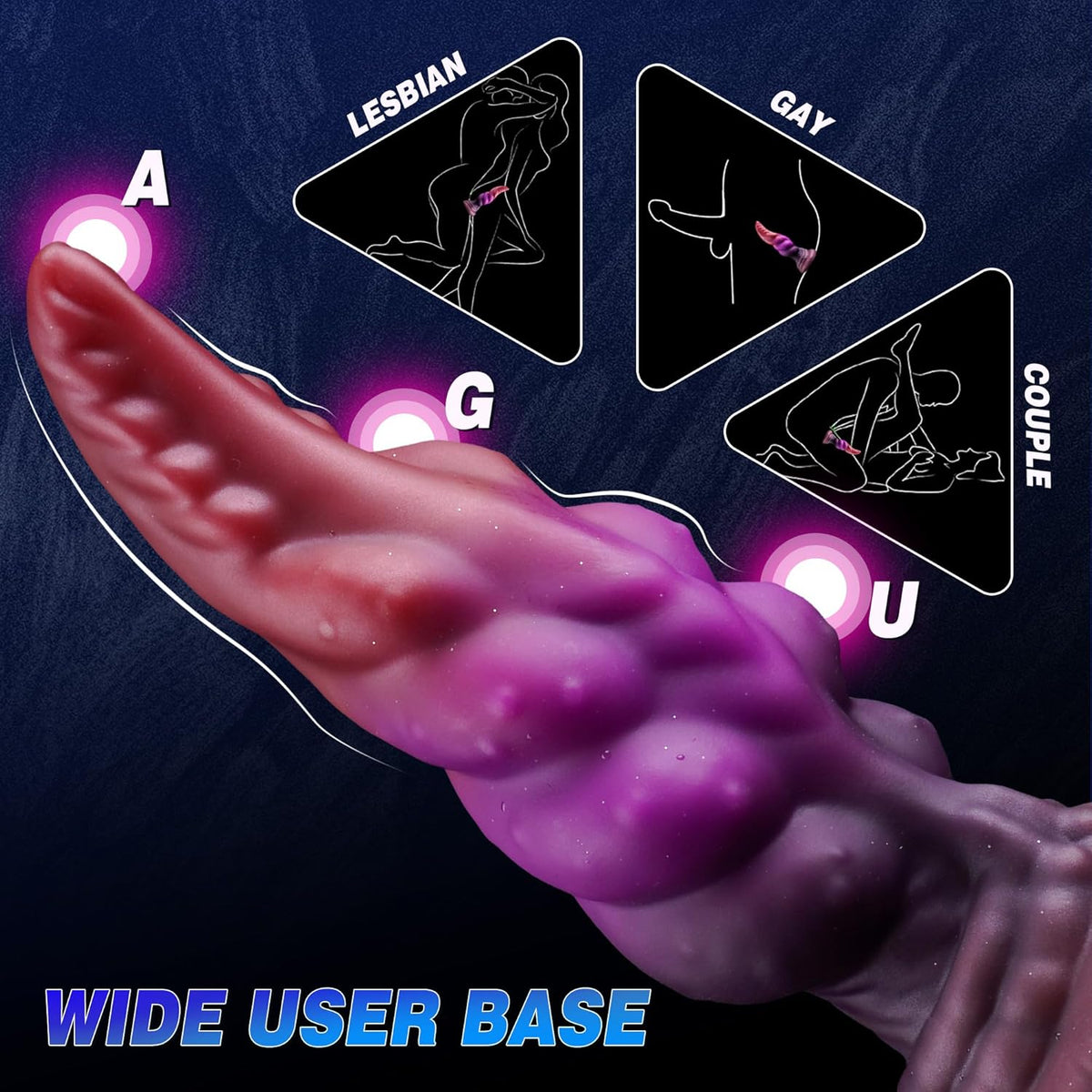 8 Inch Purple Monster Tongue Huge Anal Plug