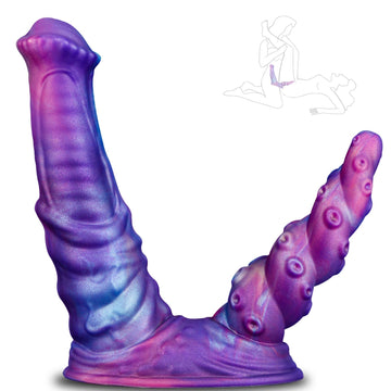 Purple Fantasy Horse Unicorn Double Penetration Dildo