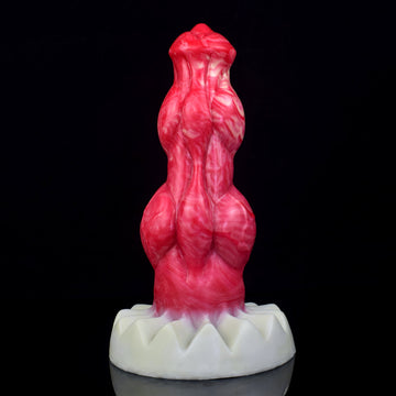 22.9 cm Double Knot Red Dog Dildo