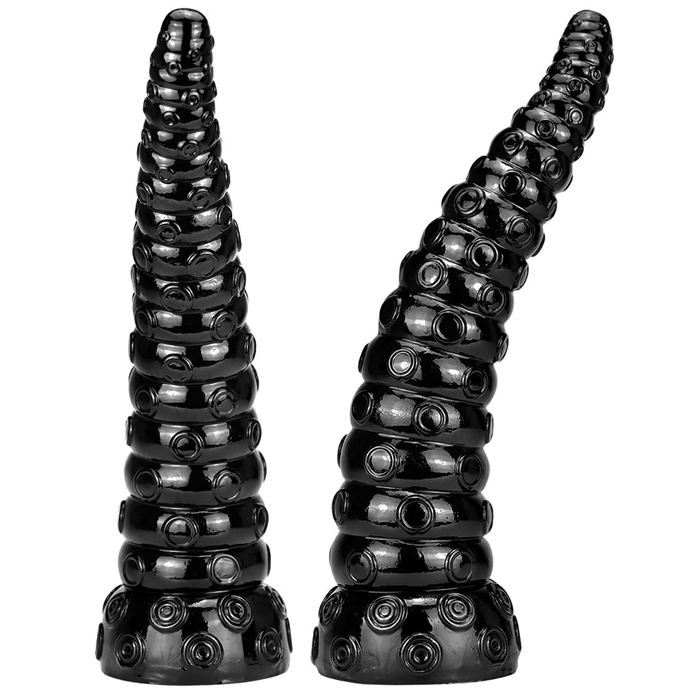 Extra Long Black Suction Textures 38.1 cm Tentacle Dildo